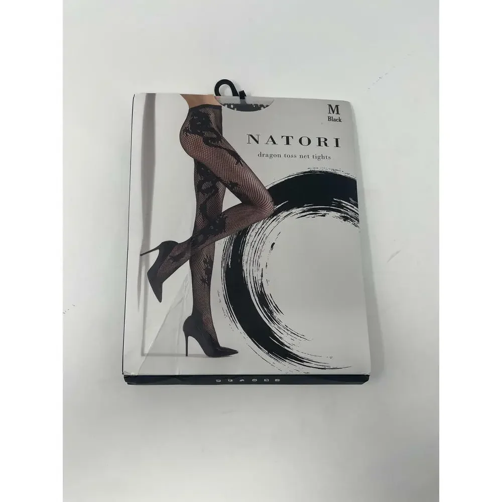 Natori Women's Dragon Toss Net Tights Black M